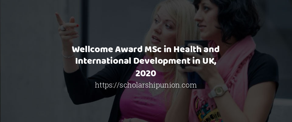 Feature image for Wellcome Award MSc in Health and International Development in UK, 2020
