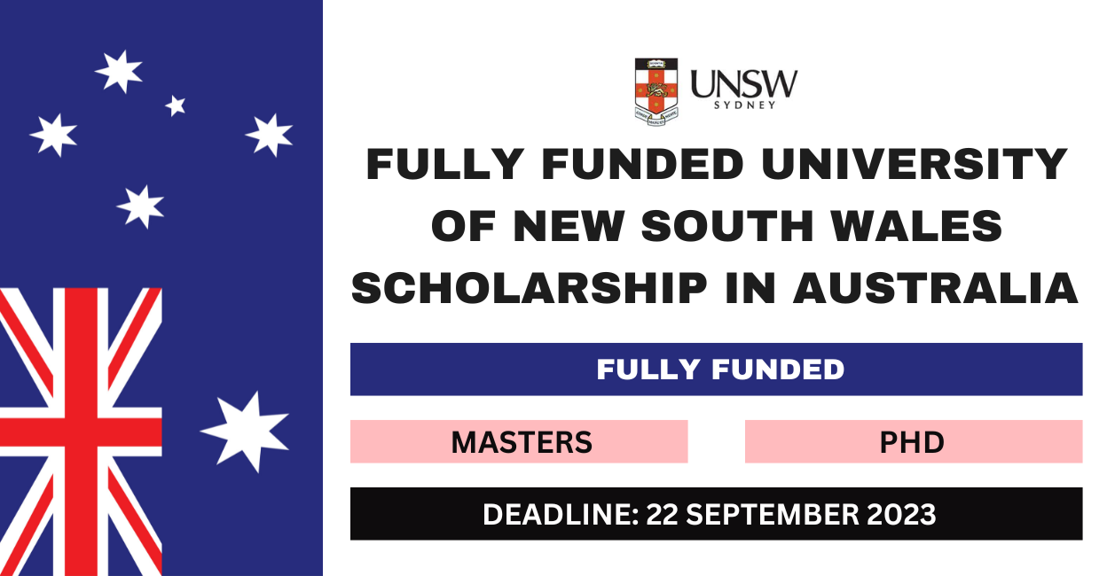 Feature image for Fully Funded University of New South Wales Scholarship in Australia 2023-24