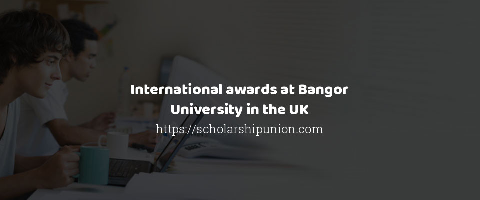 Feature image for International awards at Bangor University in the UK