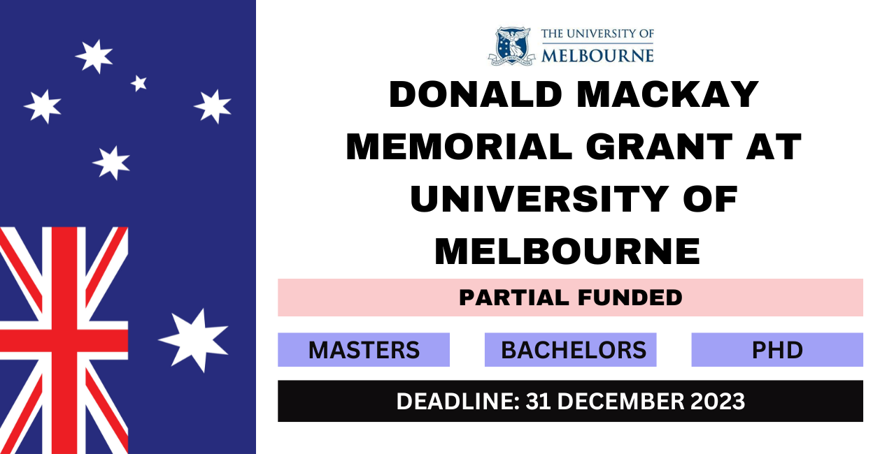 Feature image for Donald Mackay Memorial Grant at University of Melbourne 2024