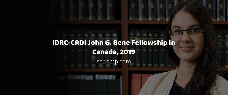 Feature image for IDRC-CRDI John G. Bene Fellowship in Canada, 2019