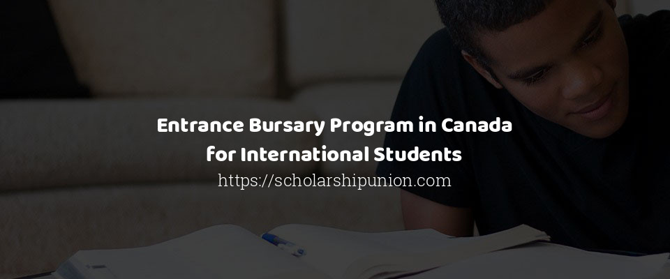 Feature image for Entrance Bursary Program in Canada for International Students