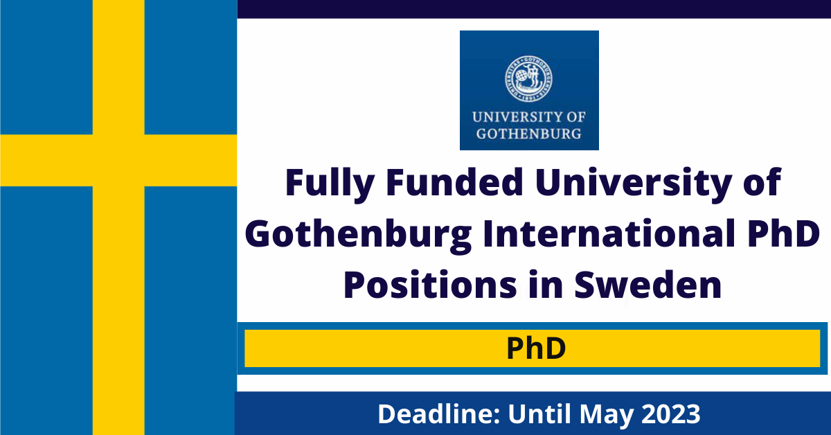 Feature image for Fully Funded University of Gothenburg International PhD Positions in Sweden