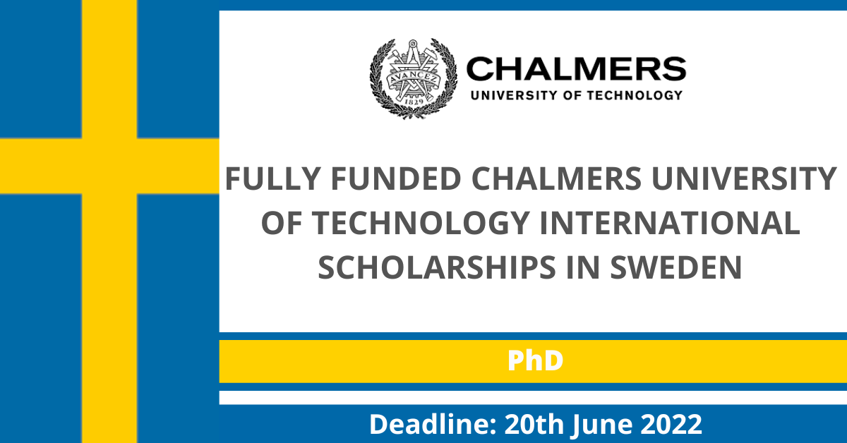 Feature image for Fully Funded Chalmers University of Technology International scholarships in Sweden