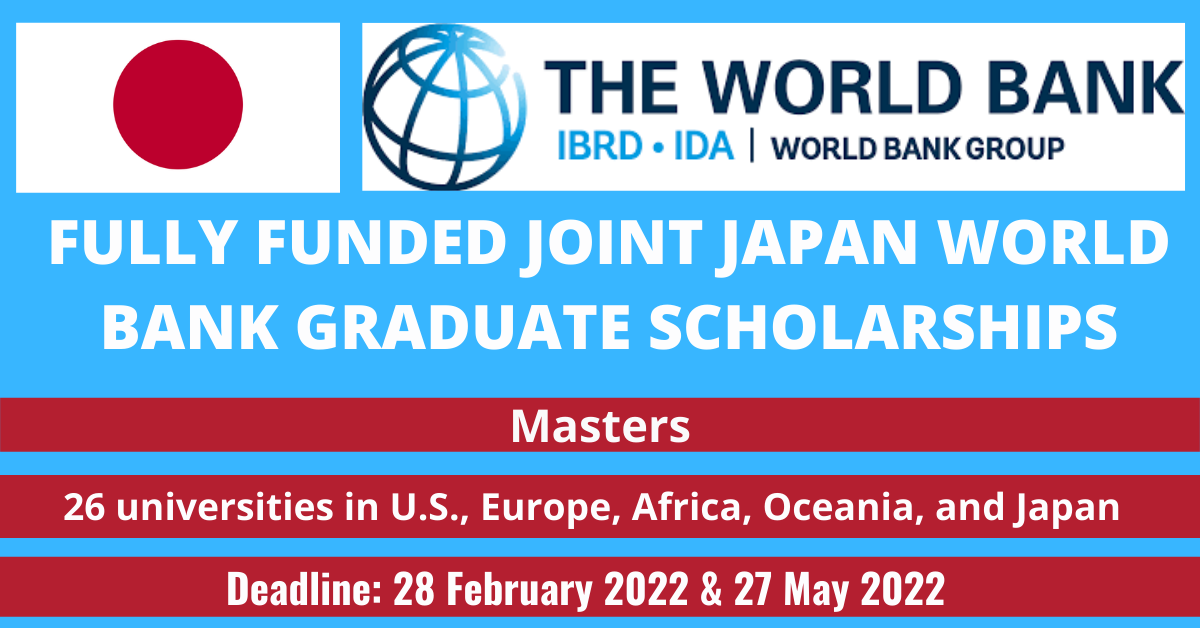 Feature image for Fully Funded Joint Japan World Bank Graduate Scholarships