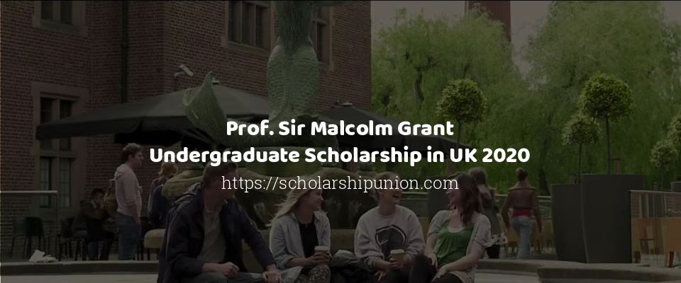 Feature image for Prof. Sir Malcolm Grant Undergraduate Scholarship in UK 2020