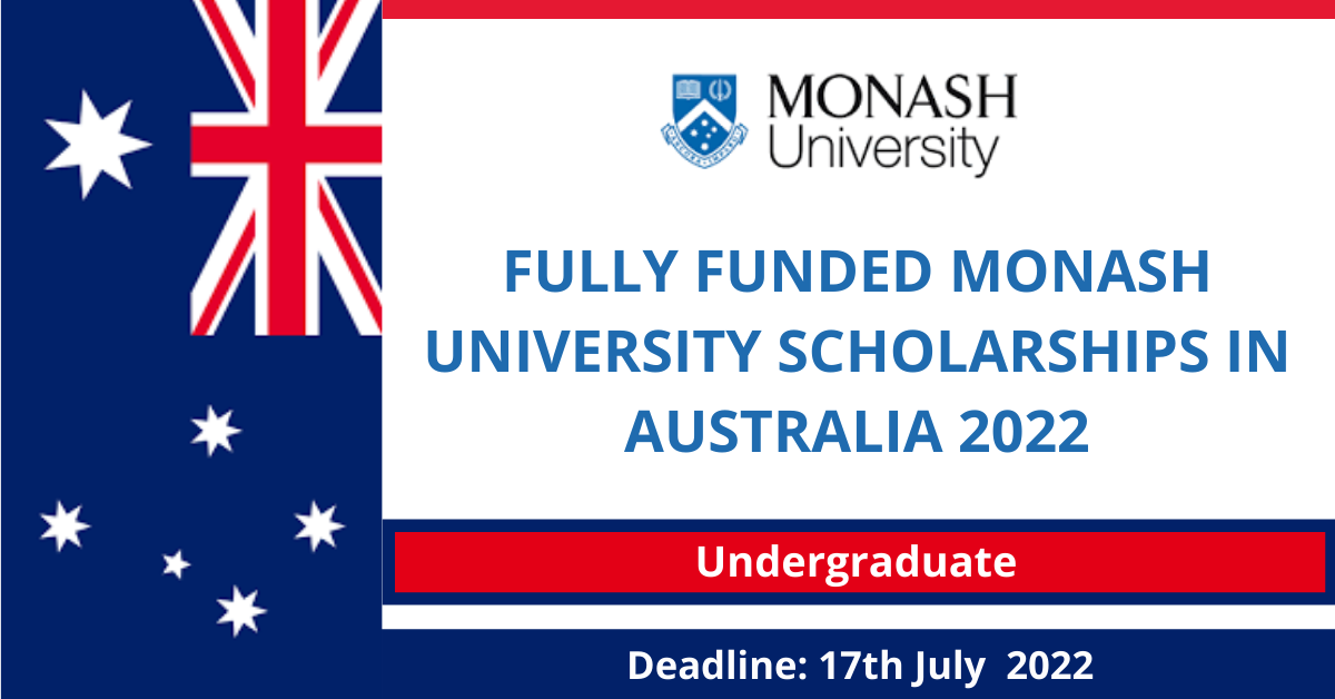 Feature image for Fully Funded Monash University Scholarships in Australia 2022