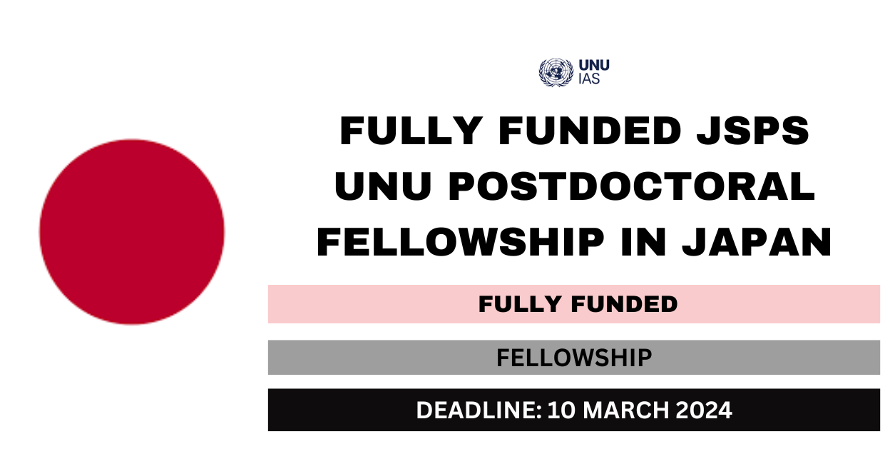 Feature image for Fully Funded JSPS UNU Postdoctoral Fellowship in Japan 2024