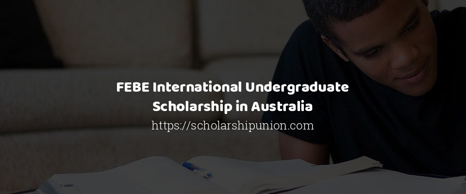 Feature image for FEBE International Undergraduate Scholarship in Australia