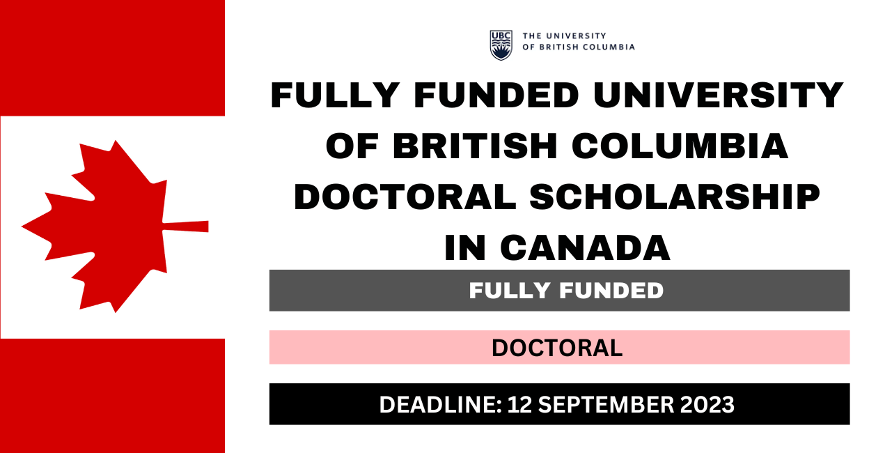 Feature image for Fully Funded University Of British Columbia Doctoral Scholarship in Canada
