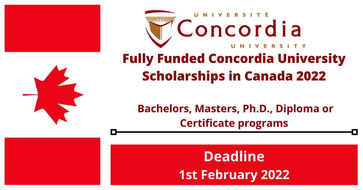 Feature image for Fully Funded Concordia University Scholarships in Canada 2022