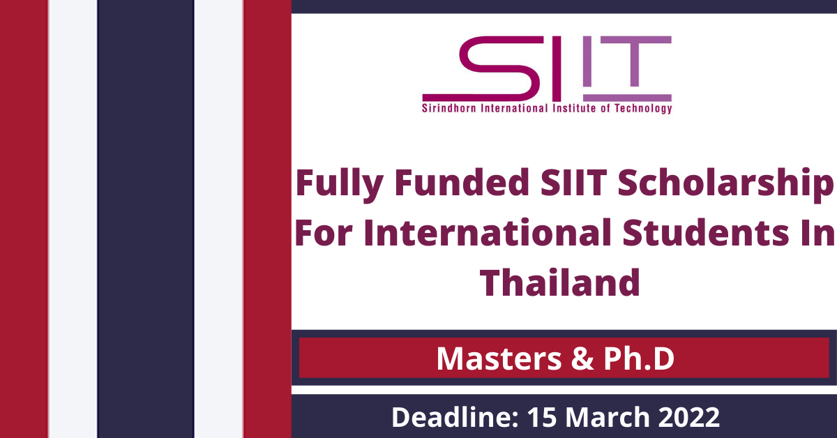 Feature image for Fully Funded SIIT Scholarship For International Students In Thailand