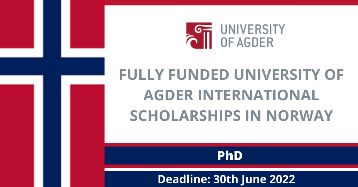 Feature image for Fully Funded University of Agder International Scholarships in Norway