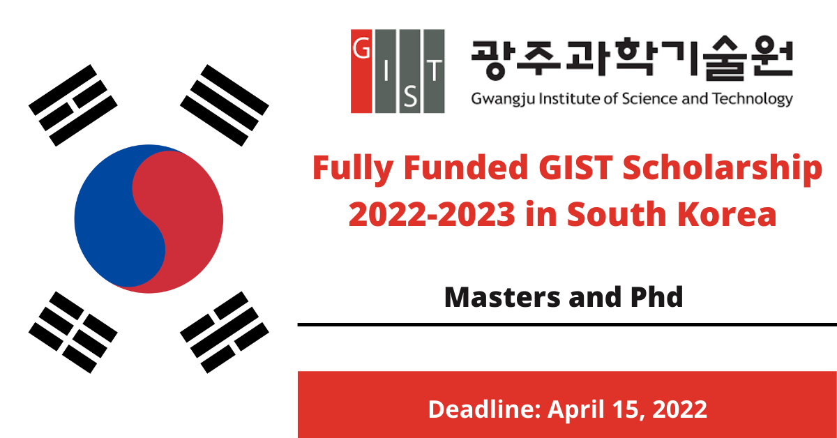 Feature image for Fully Funded GIST Scholarship 2022-2023 in South Korea