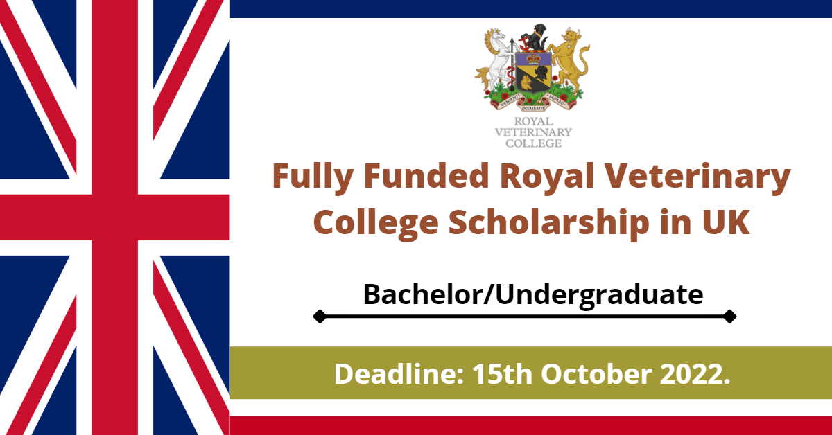 Feature image for Fully Funded Royal Veterinary College Scholarship in UK