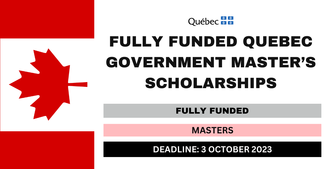 Feature image for Fully Funded Quebec Government Masters Scholarships 2024