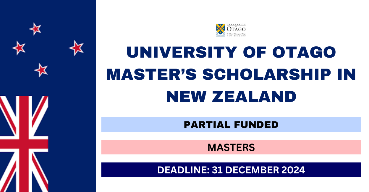 Feature image for University of Otago Masters Scholarship in New Zealand 2024-25