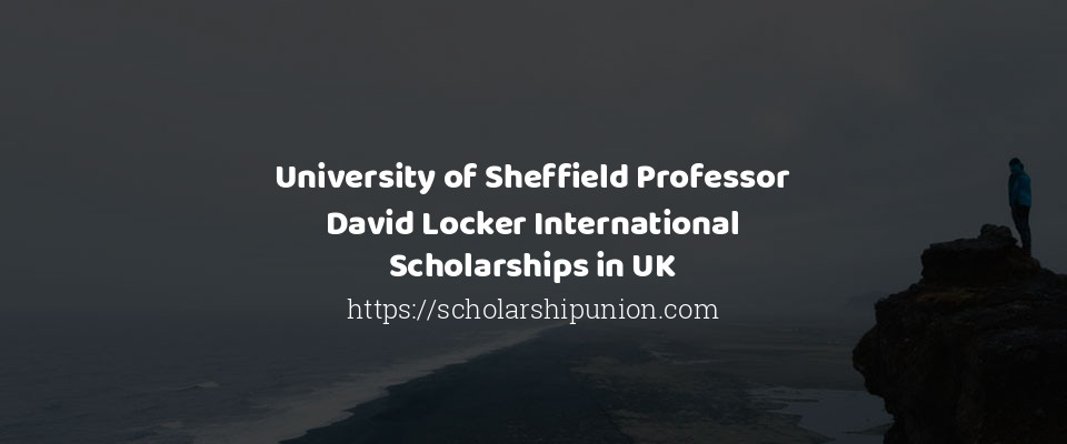 Feature image for University of Sheffield Professor David Locker International Scholarships in UK