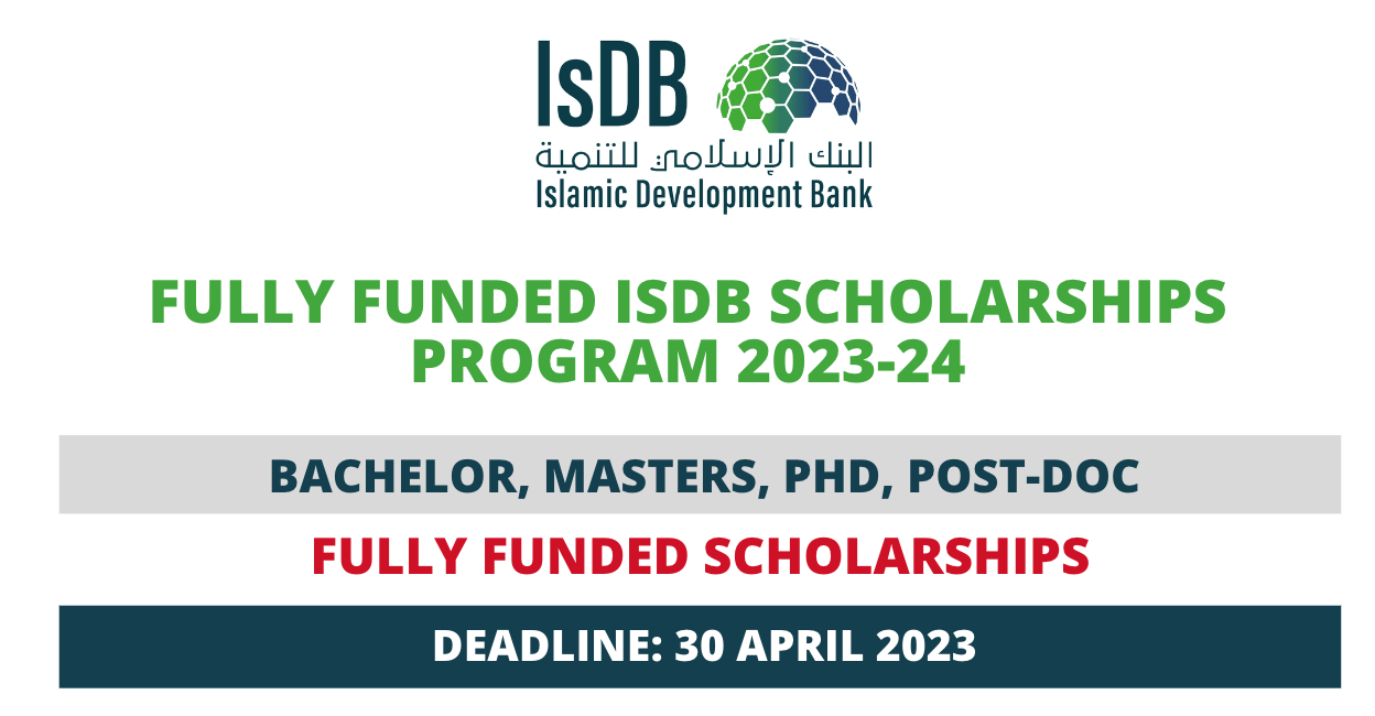Feature image for Fully Funded IsDB Scholarships Program 2023-24
