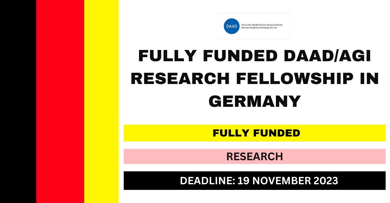 Feature image for Fully Funded DAAD/AGI Research Fellowship in Germany 2024