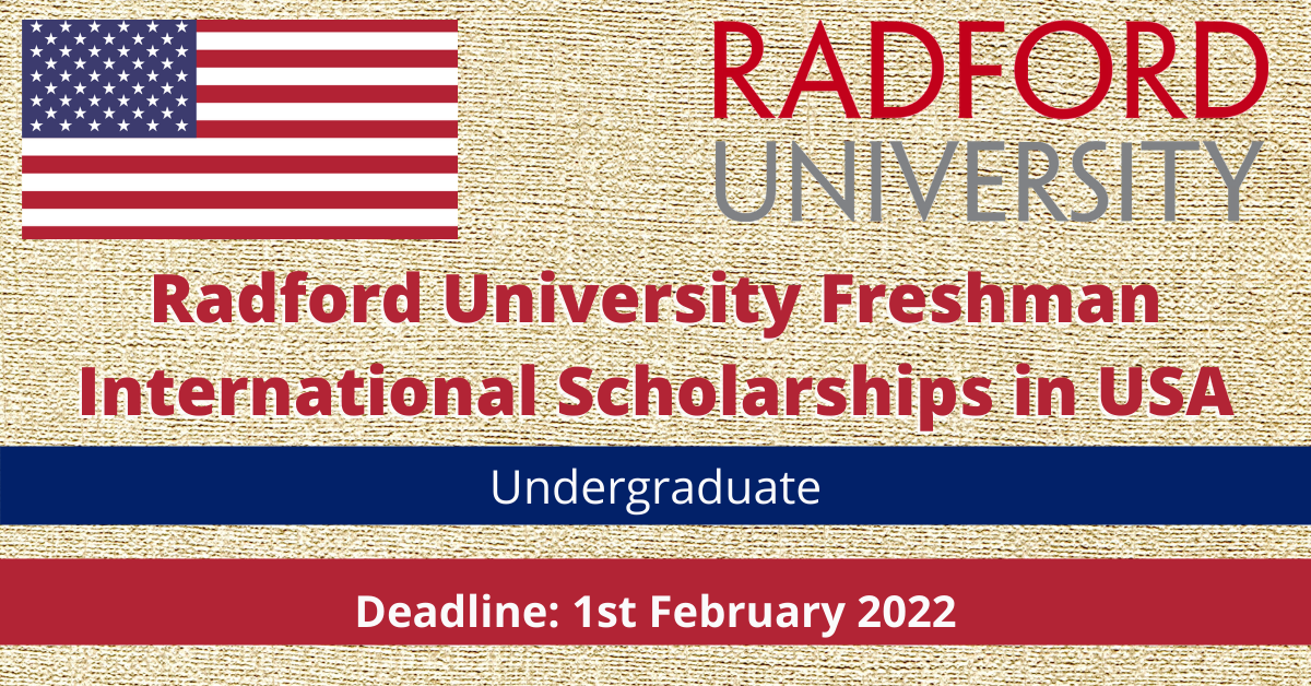 Feature image for Radford University Freshman International Scholarships in USA