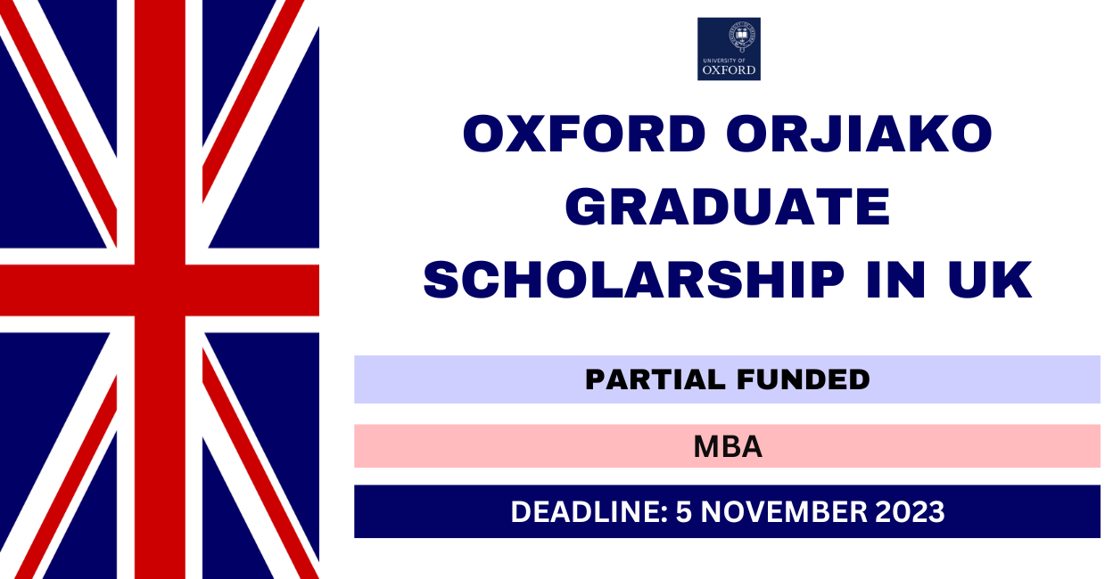 Feature image for Oxford Orjiako Graduate Scholarship in UK 2024