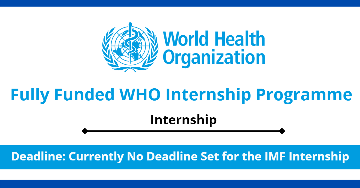 Feature image for Fully Funded WHO Internship Programme