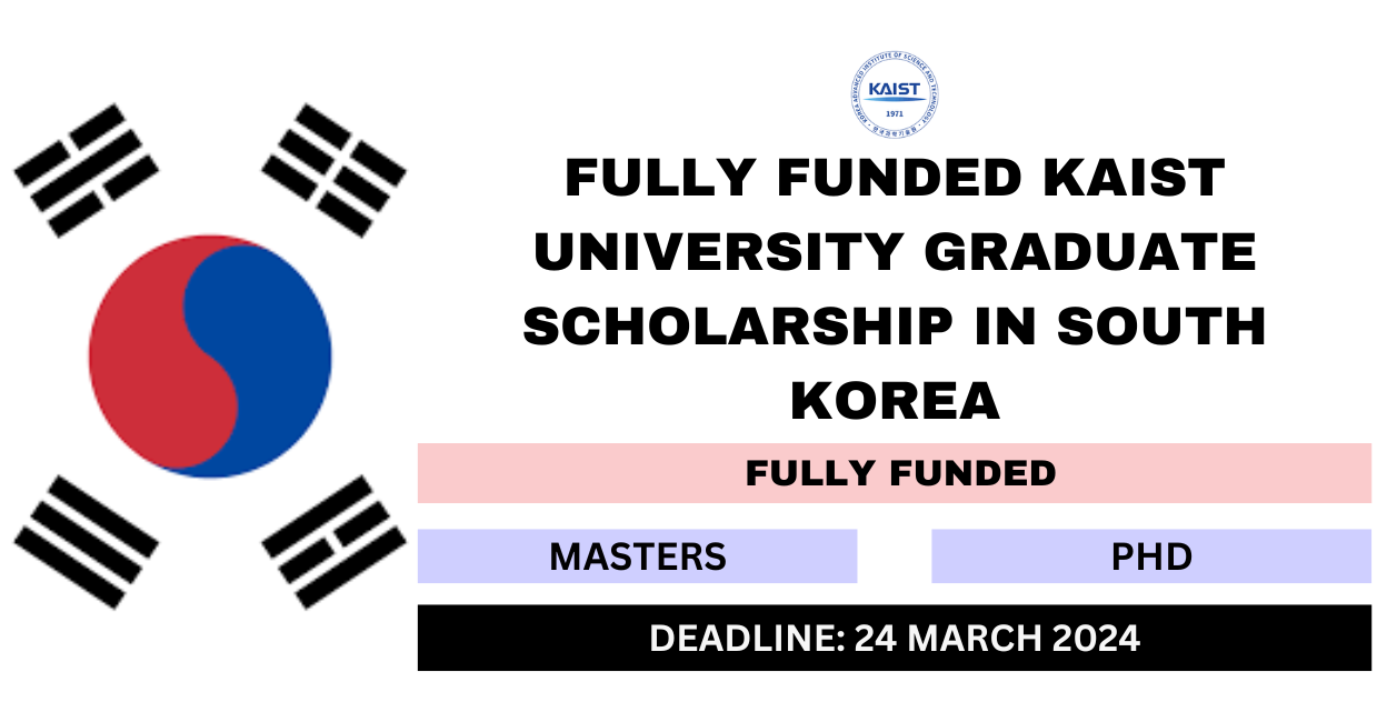 Feature image for Fully Funded KAIST University Graduate Scholarship in South Korea 2024