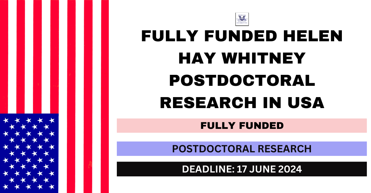 Feature image for Fully Funded Helen Hay Whitney Postdoctoral Research in USA 2024-25
