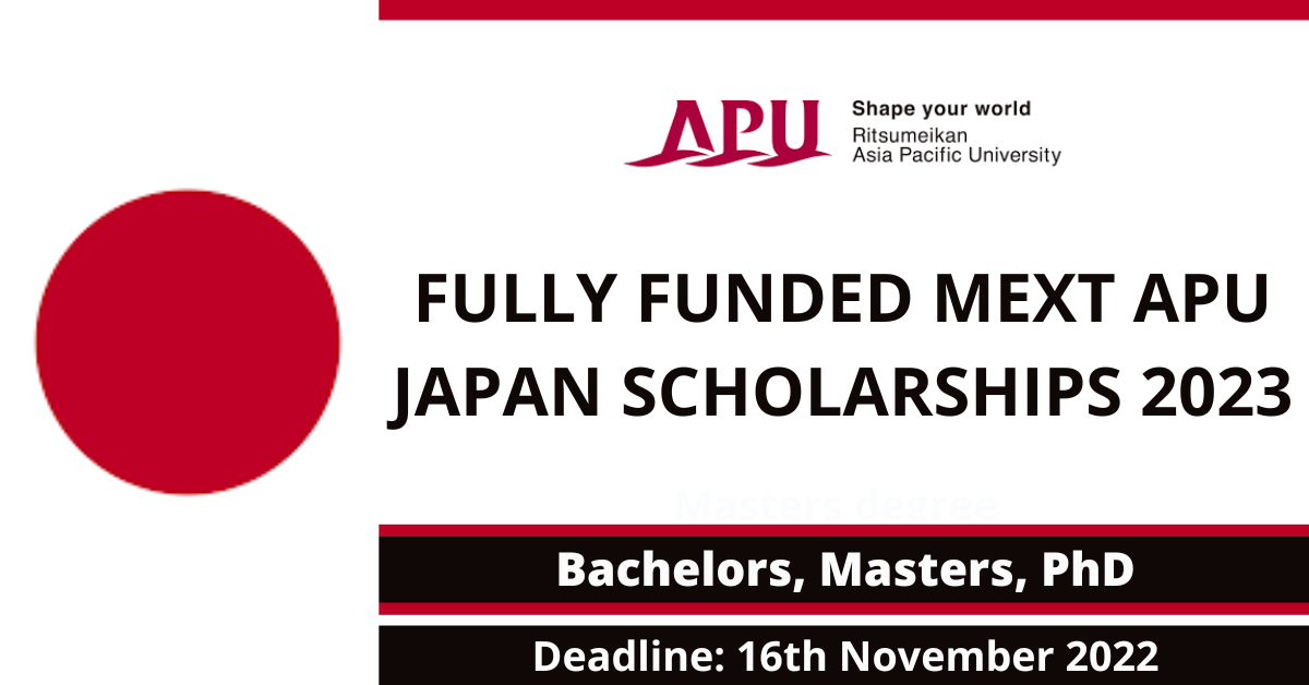 Feature image for Fully Funded MEXT APU Japan Scholarships 2023