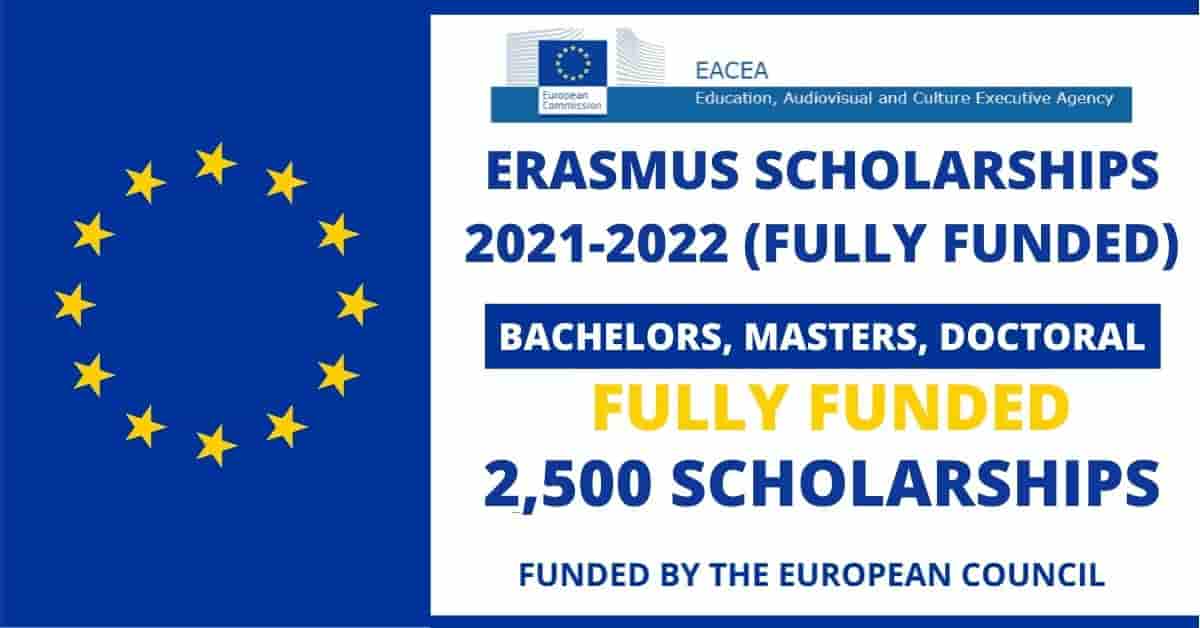 Feature image for Fully Funded Erasmus Scholarships 2021-2022