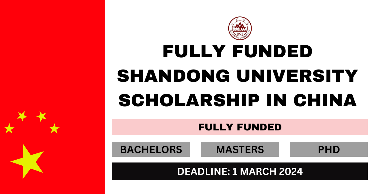 Feature image for Fully Funded Shandong University Scholarship in China 2024