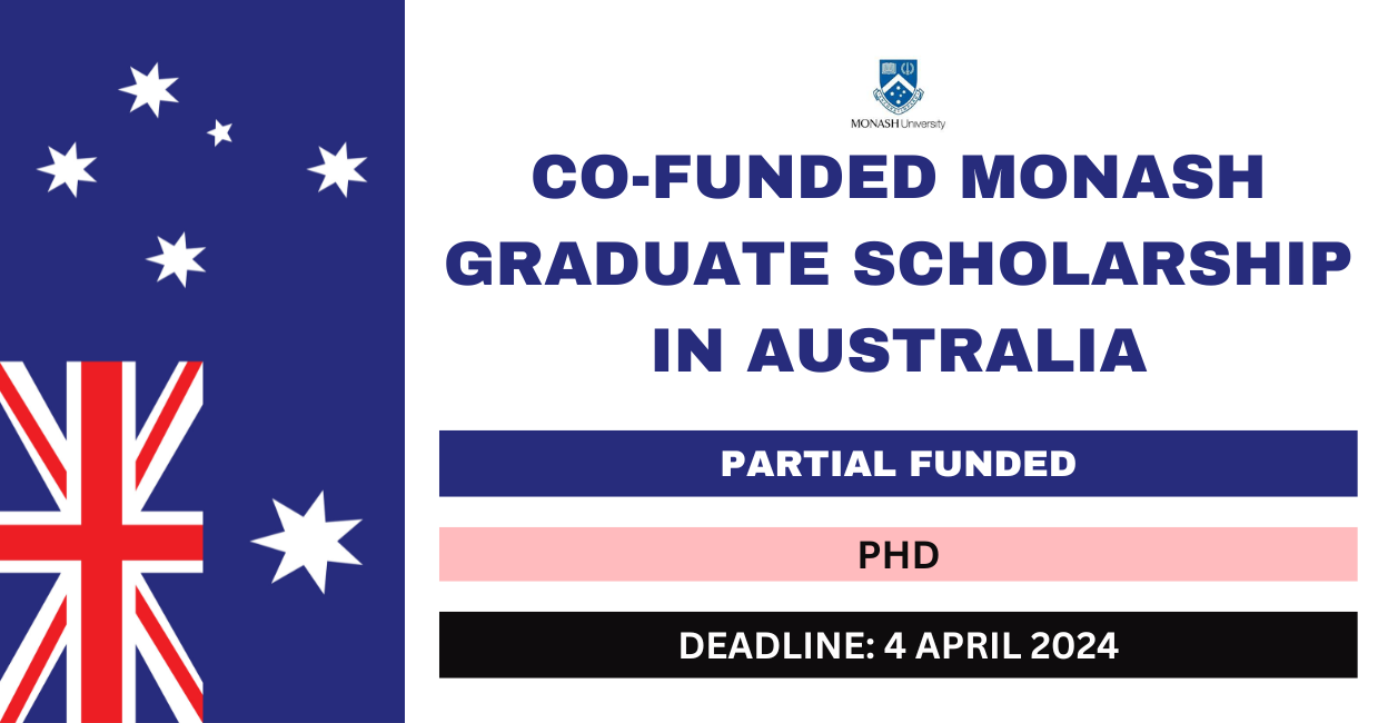 Feature image for Co Funded Monash Graduate Scholarship in Australia 2024