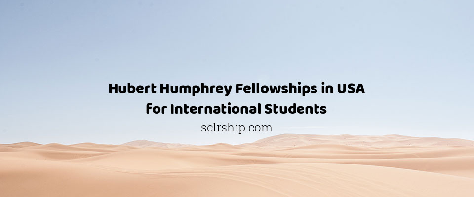 Feature image for Hubert Humphrey Fellowships in USA for International Students