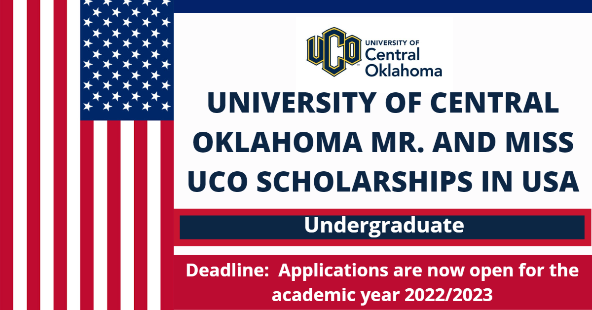 Feature image for University of Central Oklahoma Mr. and Miss UCO Scholarships in USA