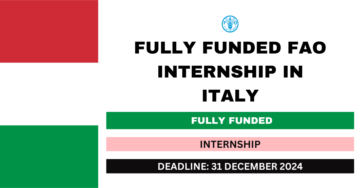Feature image for Fully Funded FAO Internship in Italy 2024