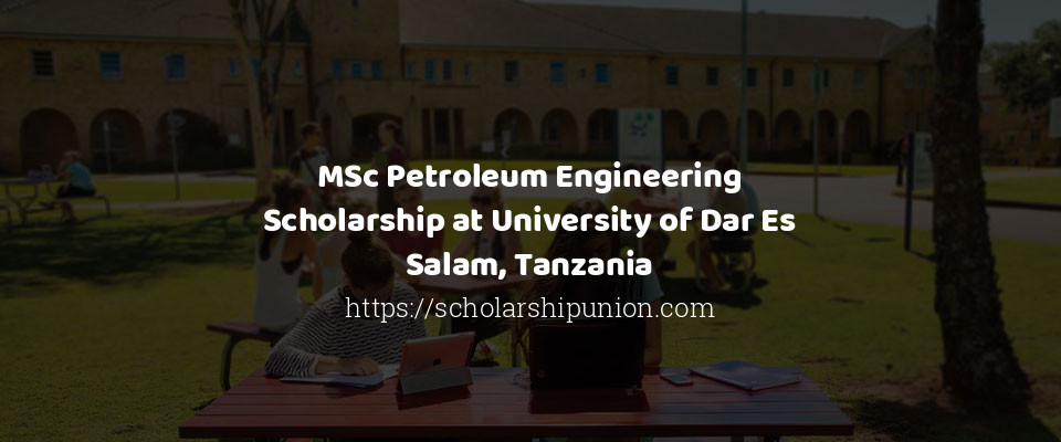Feature image for MSc Petroleum Engineering Scholarship at University of Dar Es Salam, Tanzania