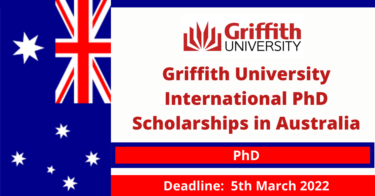 Feature image for Griffith University International PhD Scholarships in Australia