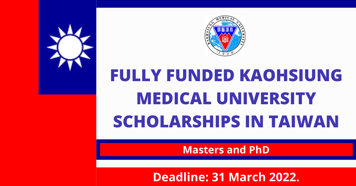 Feature image for Fully funded Kaohsiung Medical University Scholarships in Taiwan