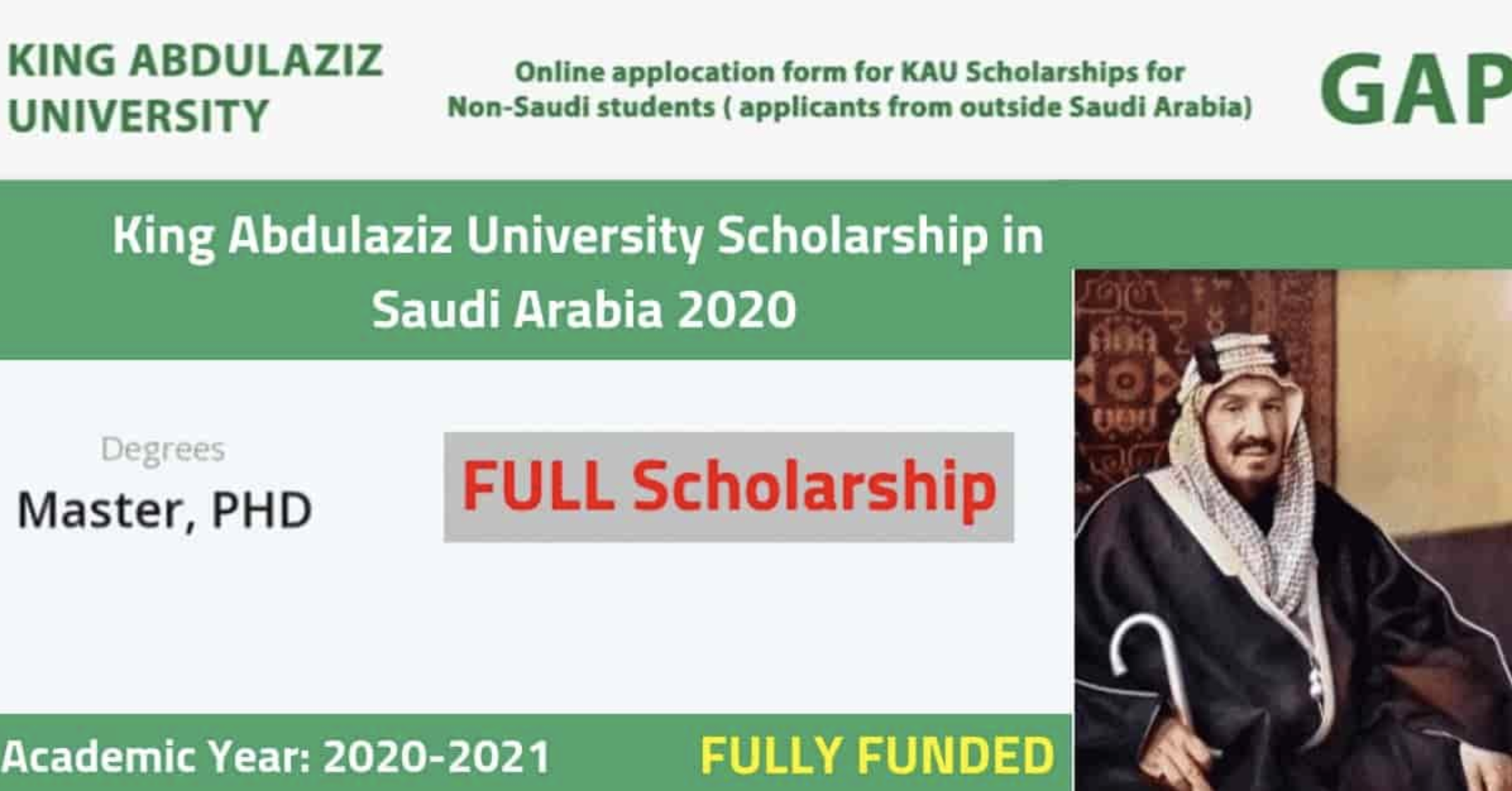 Feature image for Fully Funded King Abdulaziz University Scholarship in Saudi Arabia 2021
