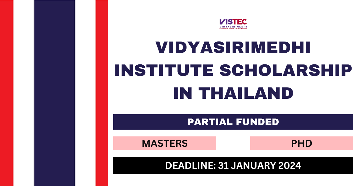 Feature image for Vidyasirimedhi Institute Scholarship in Thailand 2024