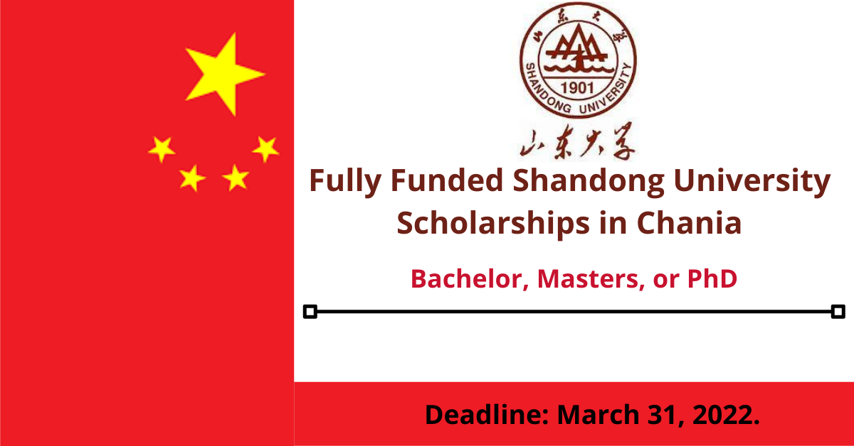 Feature image for Fully Funded Shandong University Scholarships in China