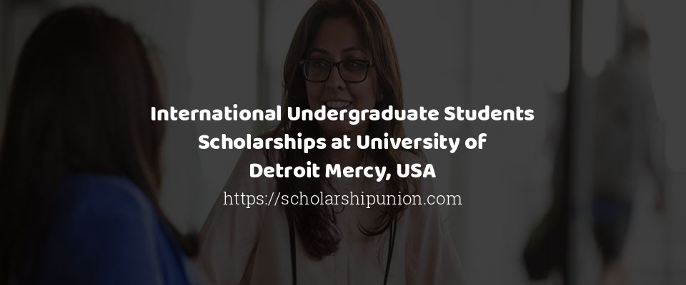 Feature image for International Undergraduate Students Scholarships at University of Detroit Mercy, USA