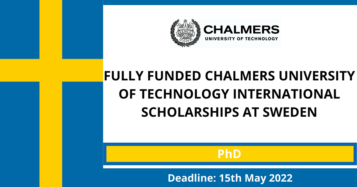 Feature image for Fully Funded Chalmers University of Technology International scholarships at Sweden