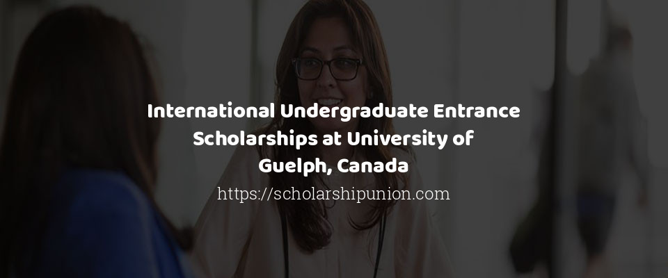 Feature image for International Undergraduate Entrance Scholarships at University of Guelph, Canada