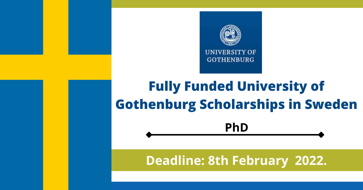 Feature image for Fully Funded University of Gothenburg Scholarships in Sweden