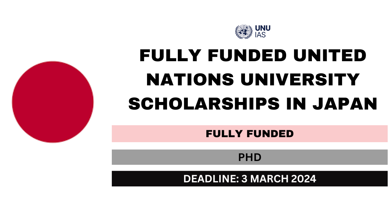 Feature image for Fully Funded United Nations University Scholarships in Japan 2024-25
