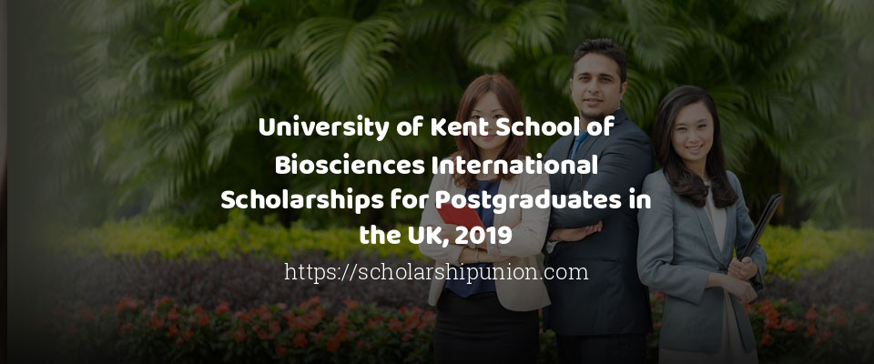 Feature image for University of Kent School of Biosciences International Scholarships for Postgraduates in the UK, 2019