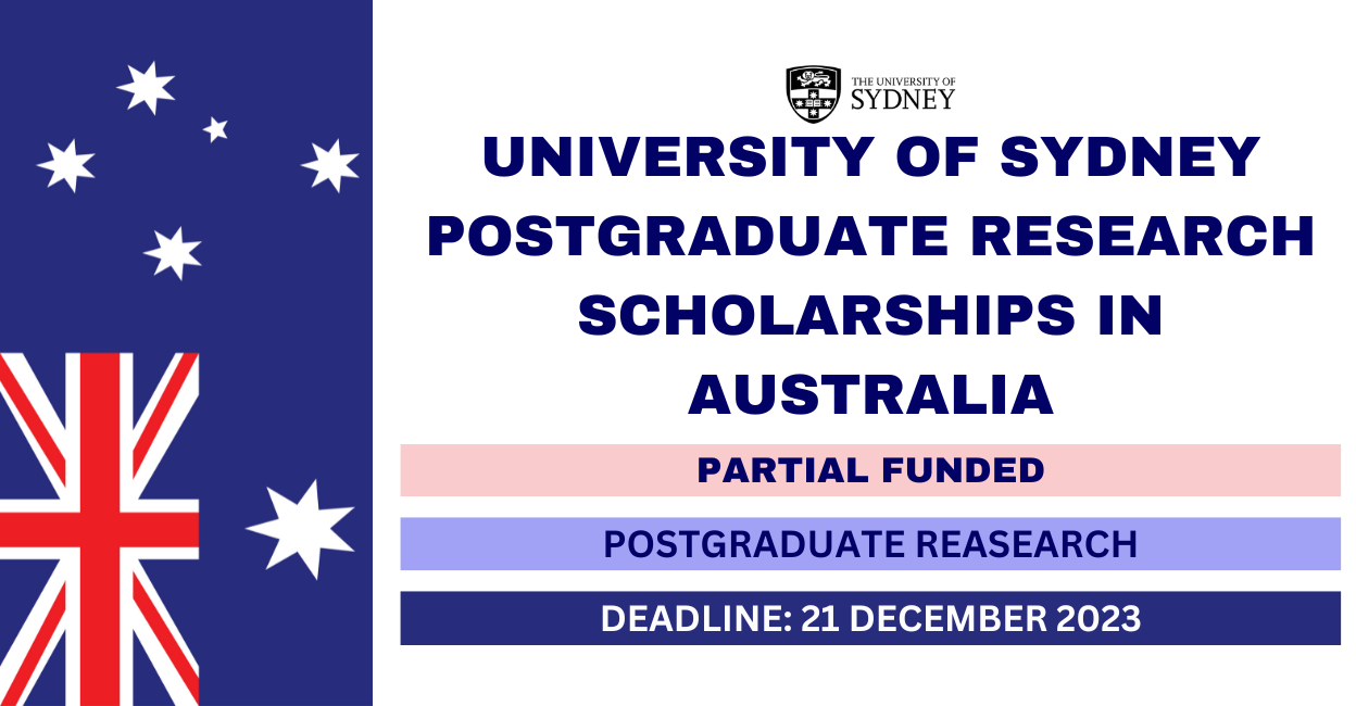 Feature image for University of Sydney Postgraduate Research Scholarships in Australia 2024