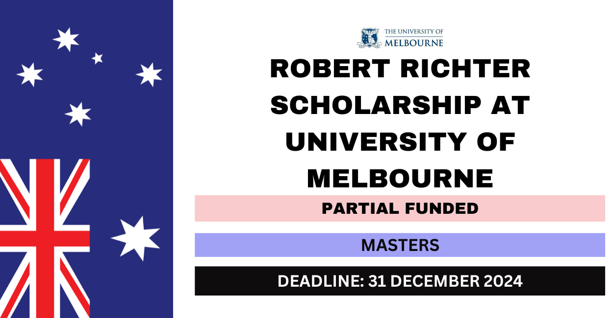 Feature image for Robert Richter Scholarship at University of Melbourne 2024-25